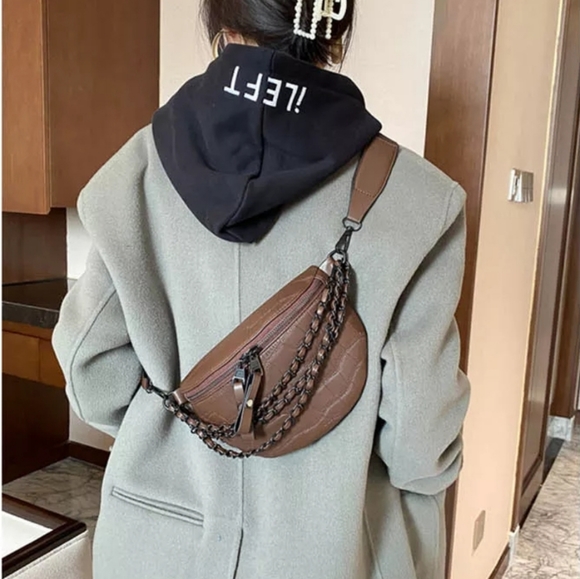 *NEW Leather Fanny Pack Belt Waist Crossbody Shoulder Bag - Picture 12 of 12